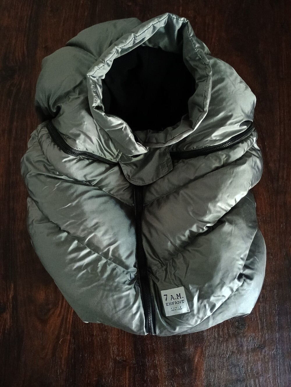 7AM Enfant Cocoon Car Seat Cover, Metallic Grey